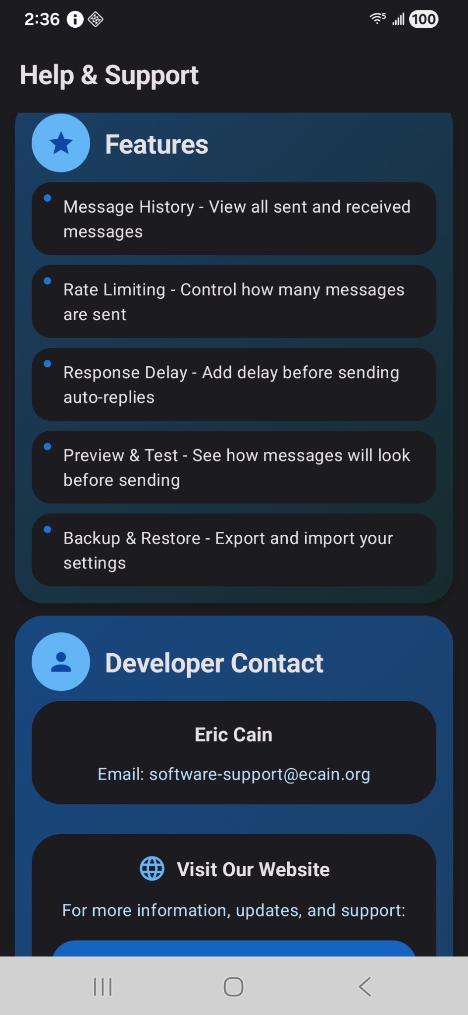 Business Buddy help and support